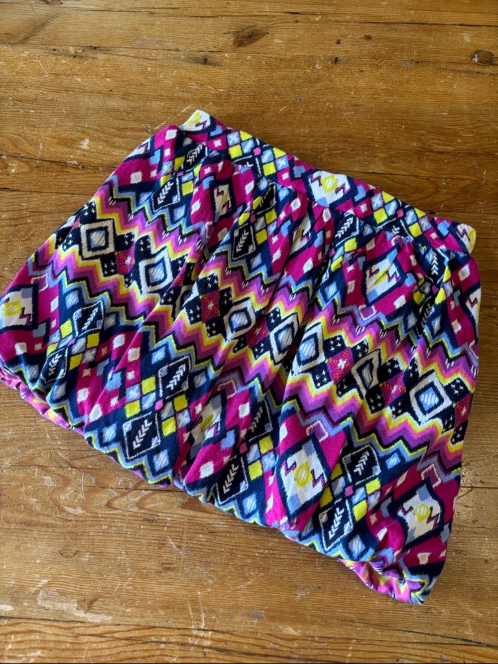 1989 Place Girls Aztec Bubble Skirt in Pink, Navy, Yellow, White